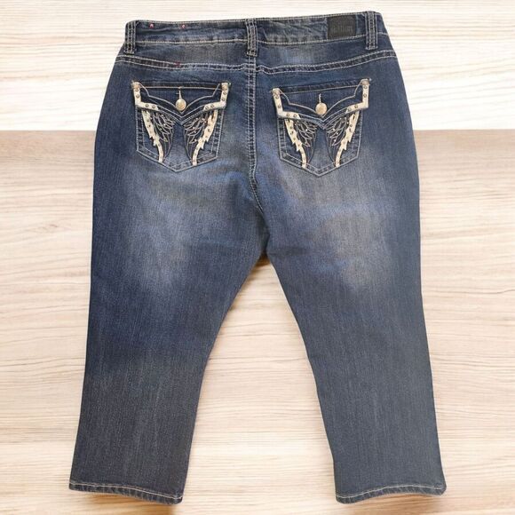 Love Nation Blue Ankle Cropped Tapered Fit Jeans 18W (JEA9) - Picture 2 of 10